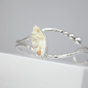 Hestetand | Armring af banket slv