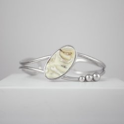 Hestetand | Armring med slvkugler