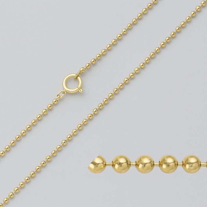 Kuglekde i forgyldt slv